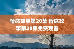 情感故事第20集 情感故事第20集免费观看