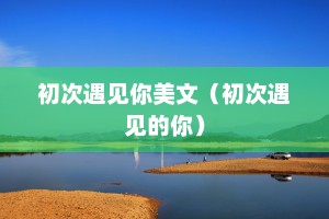 初次遇见你美文（初次遇见的你）