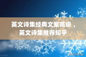 英文诗集经典文案高级 ，英文诗集推荐知乎