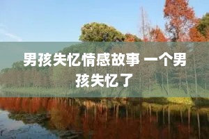 男孩失忆情感故事 一个男孩失忆了