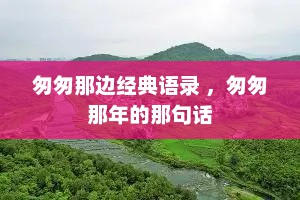 匆匆那边经典语录 ，匆匆那年的那句话