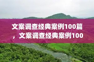 文案调查经典案例100篇 ，文案调查经典案例100篇范文