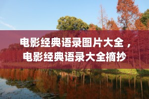 电影经典语录图片大全 ，电影经典语录大全摘抄