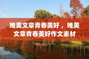 唯美文章青春美好 ，唯美文章青春美好作文素材