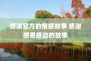 感谢官方的情感故事 感谢感恩感动的故事
