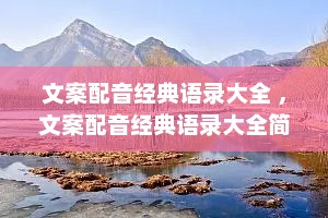 文案配音经典语录大全 ，文案配音经典语录大全简短