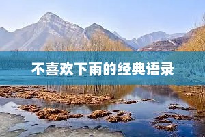 不喜欢下雨的经典语录