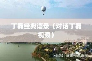 丁磊经典语录（对话丁磊视频）