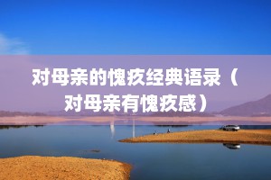 对母亲的愧疚经典语录（对母亲有愧疚感）