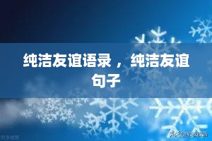 纯洁友谊语录 ，纯洁友谊句子